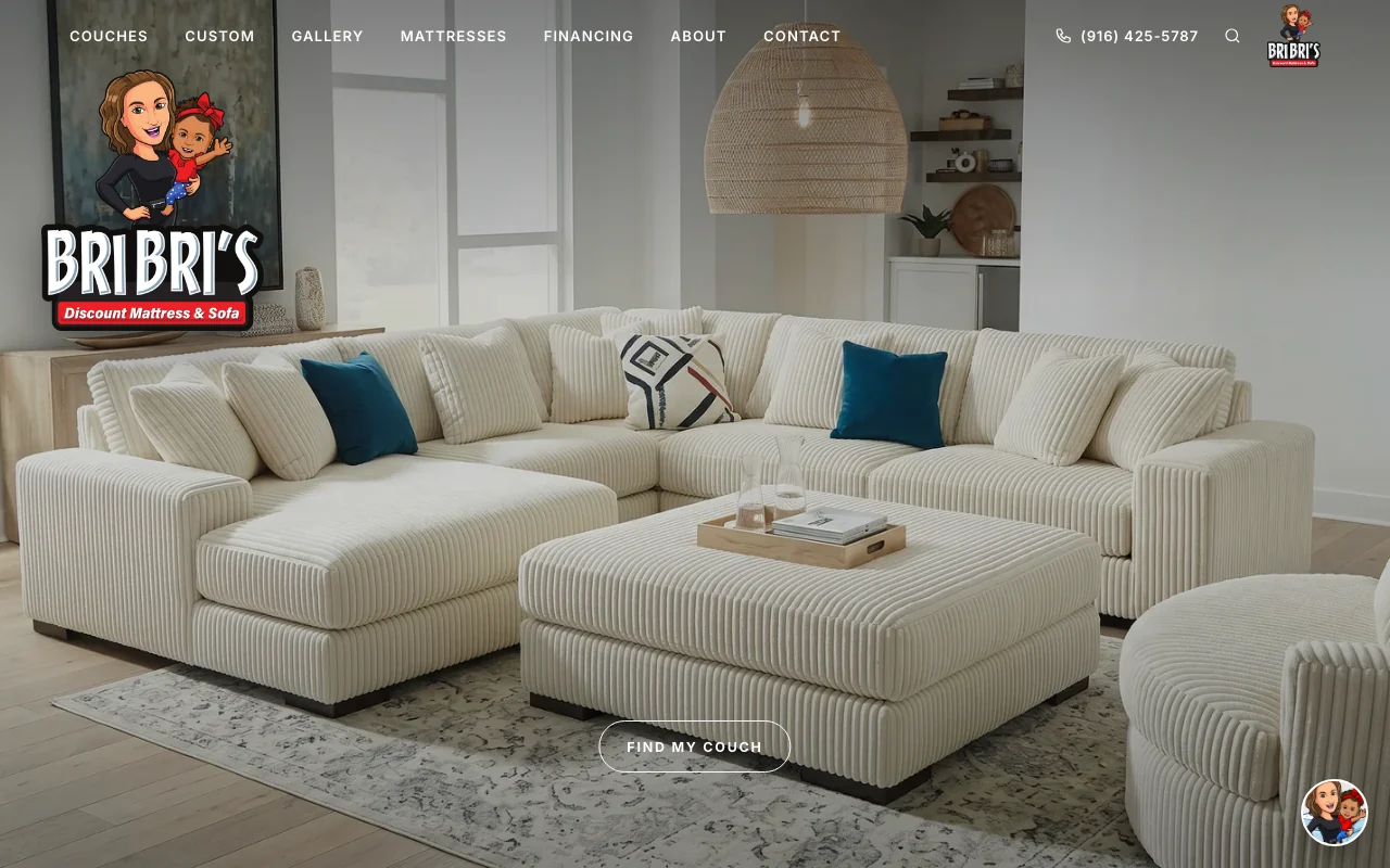 BriBri's Discount Mattress & Sofa homepage